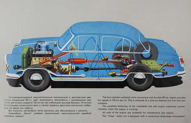 «Волга». [Рекламный буклет] / В/о «Автоэкспорт». [М.]: Внешторгиздат, [1959].